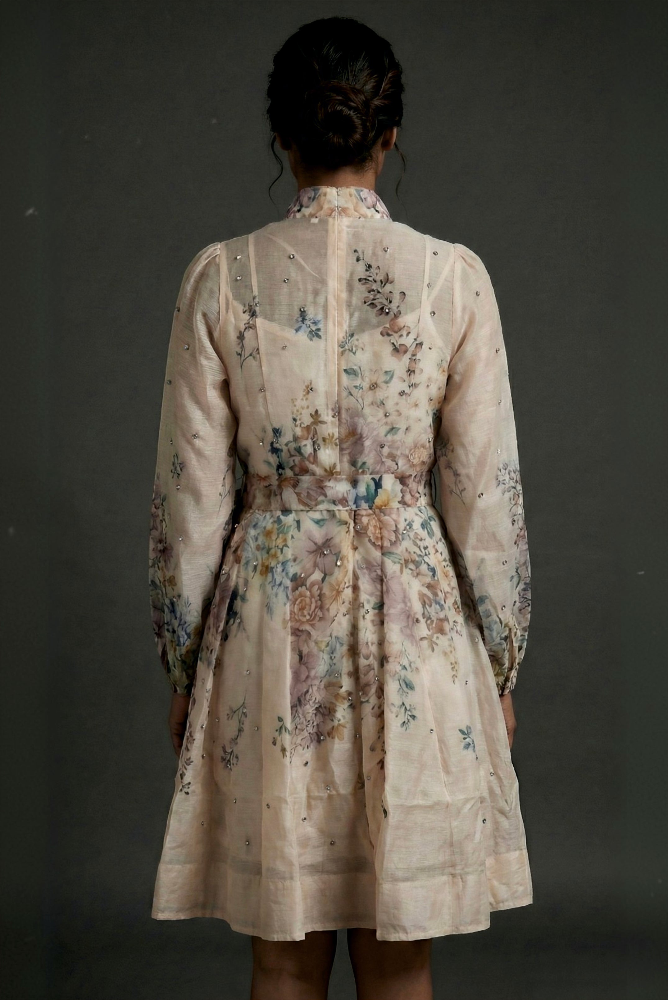 MEADOW MANDARIN  COLLAR DRESS