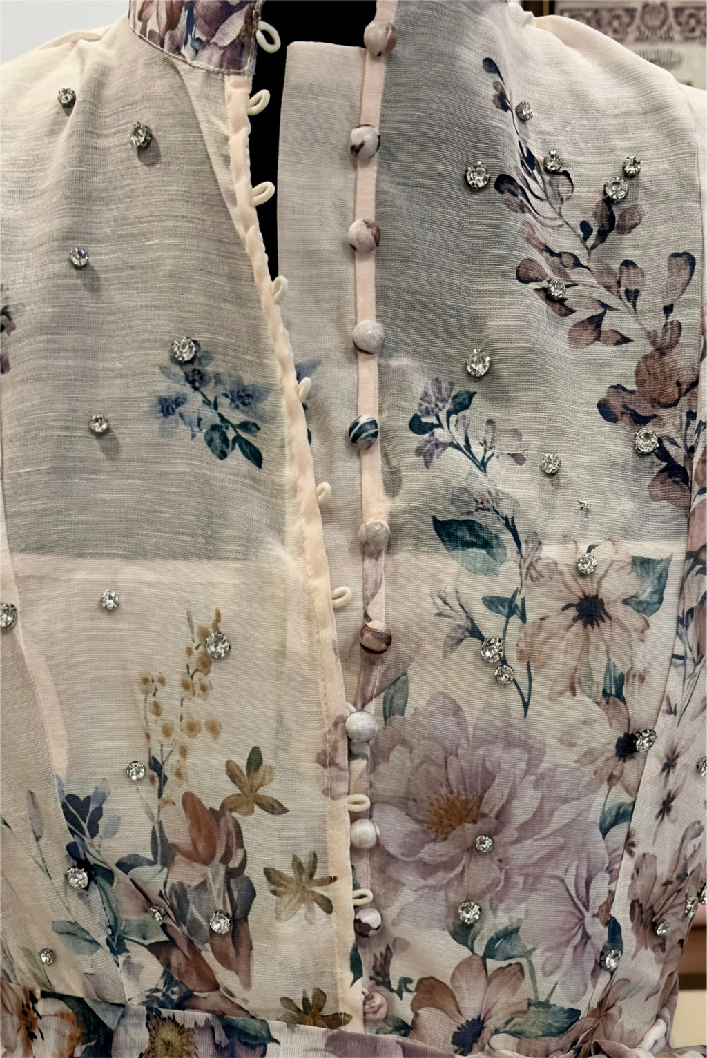 MEADOW MANDARIN  COLLAR DRESS