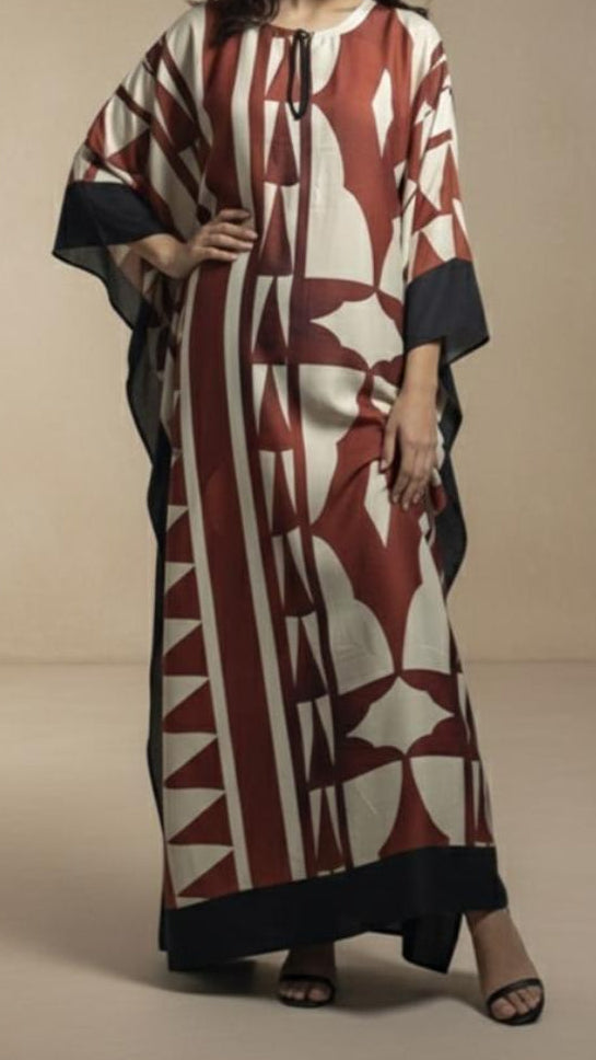 GEOMETRIC KAFTAN DRESS