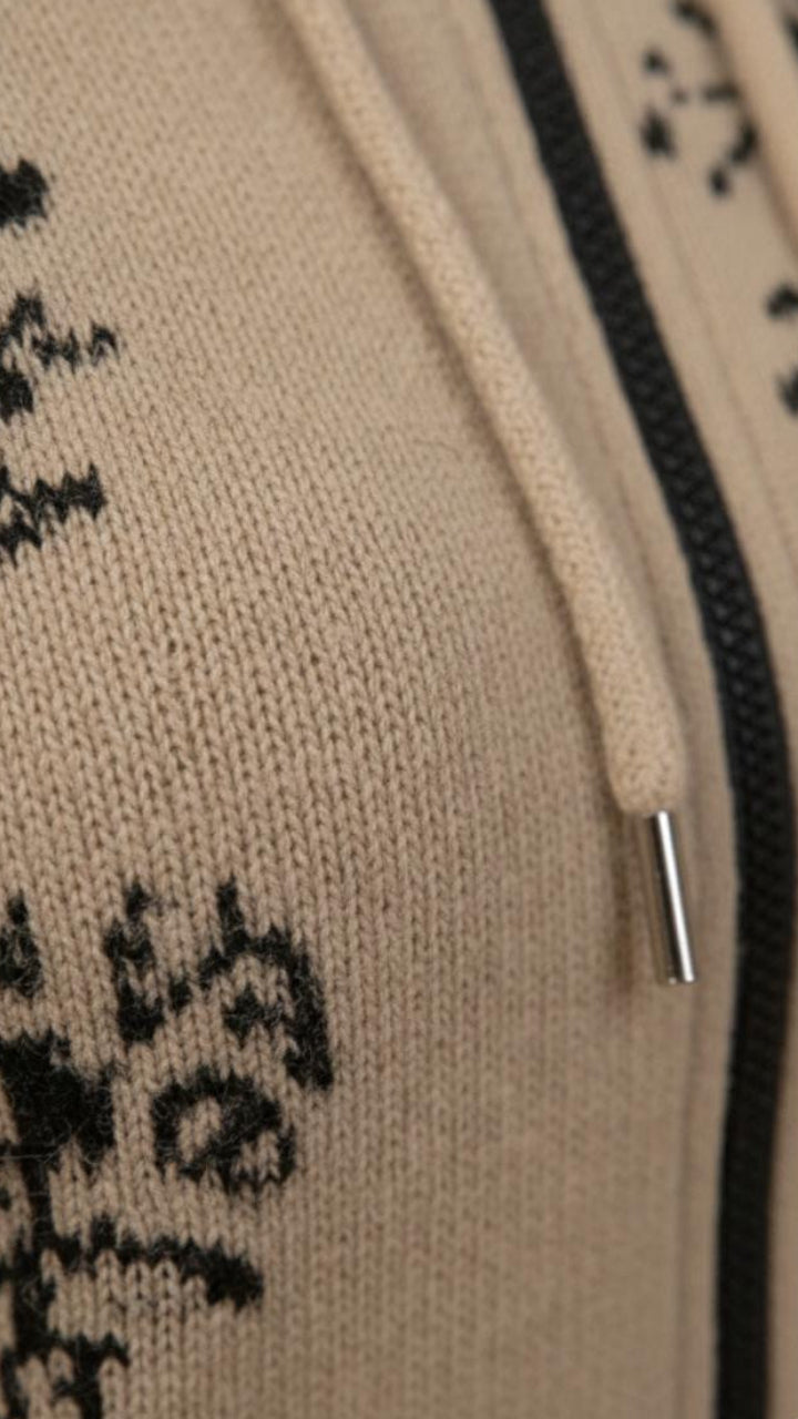 KNIT ZIP-UP HOODIE