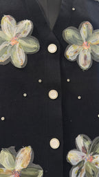 FLORAL CARDIGAN WIDE LEG SET