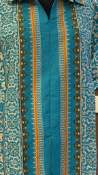 TEAL GOLD PRINT CO-ORD SET