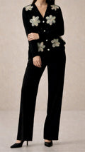 FLORAL CARDIGAN WIDE LEG SET