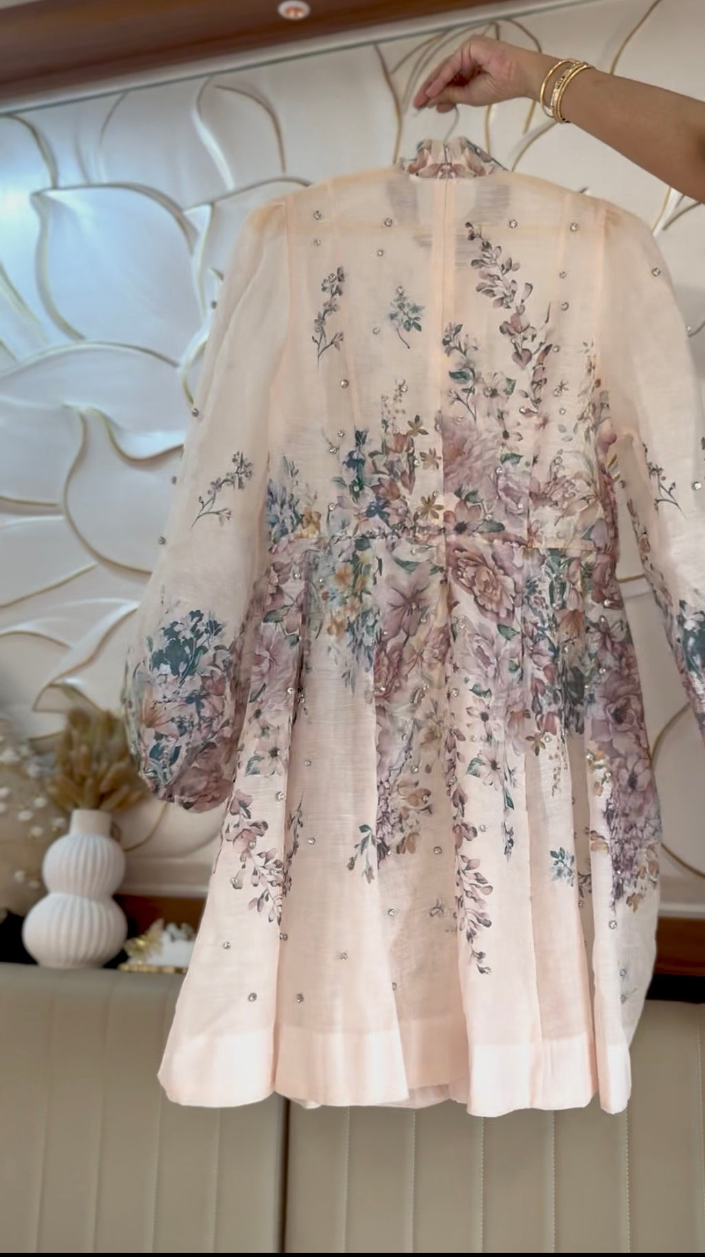 MEADOW MANDARIN  COLLAR DRESS