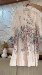 MEADOW MANDARIN  COLLAR DRESS