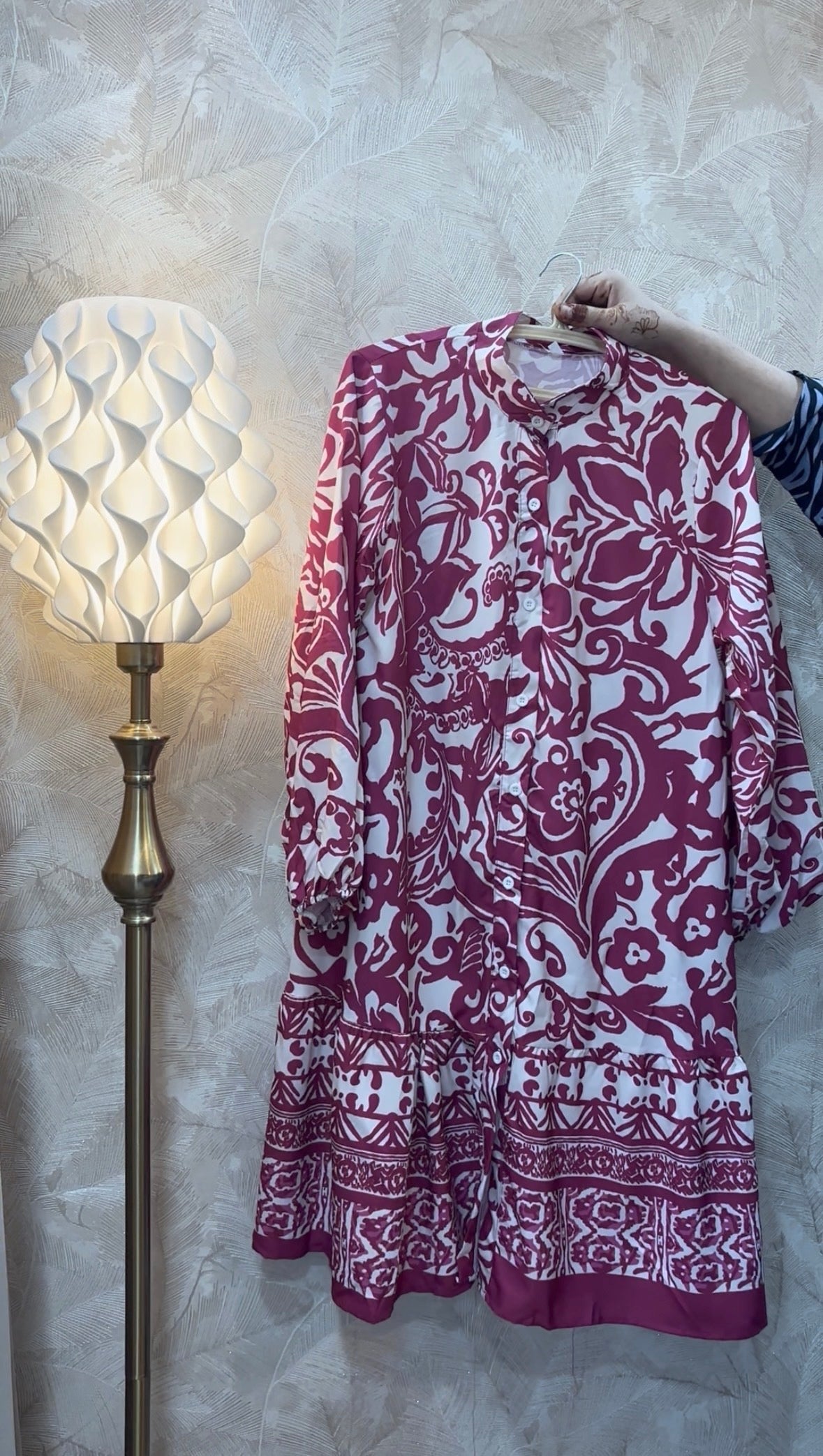 FLORAL FUSCHIA DRESS