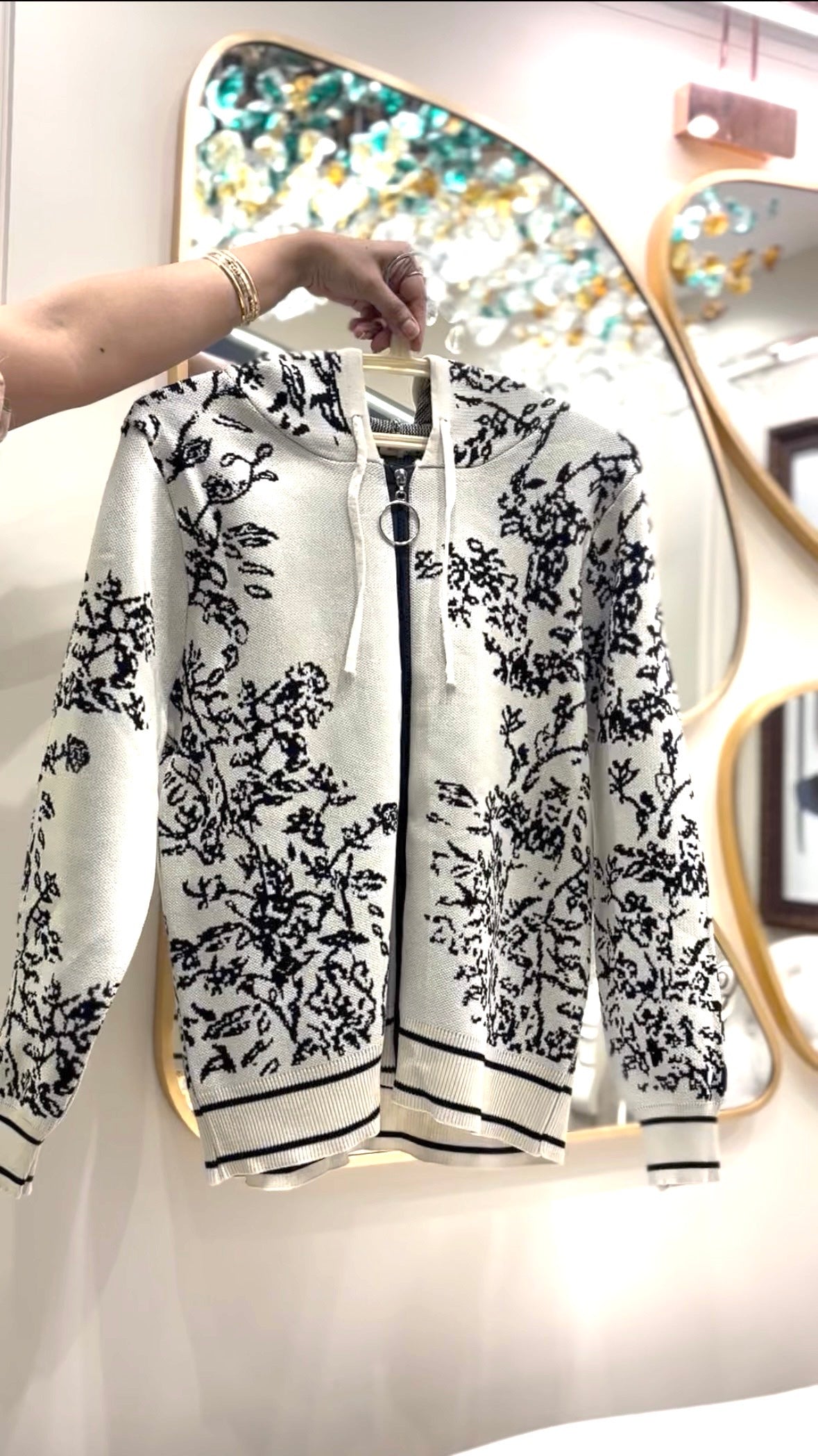 KNIT ZIP-UP HOODIE